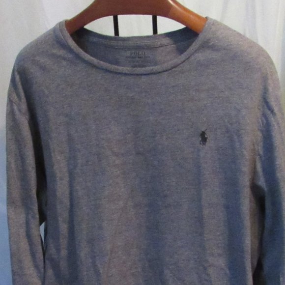 Polo by Ralph Lauren Gray Long Sleeve Tee Size XL 100% Cotton EUC - Picture 1 of 7